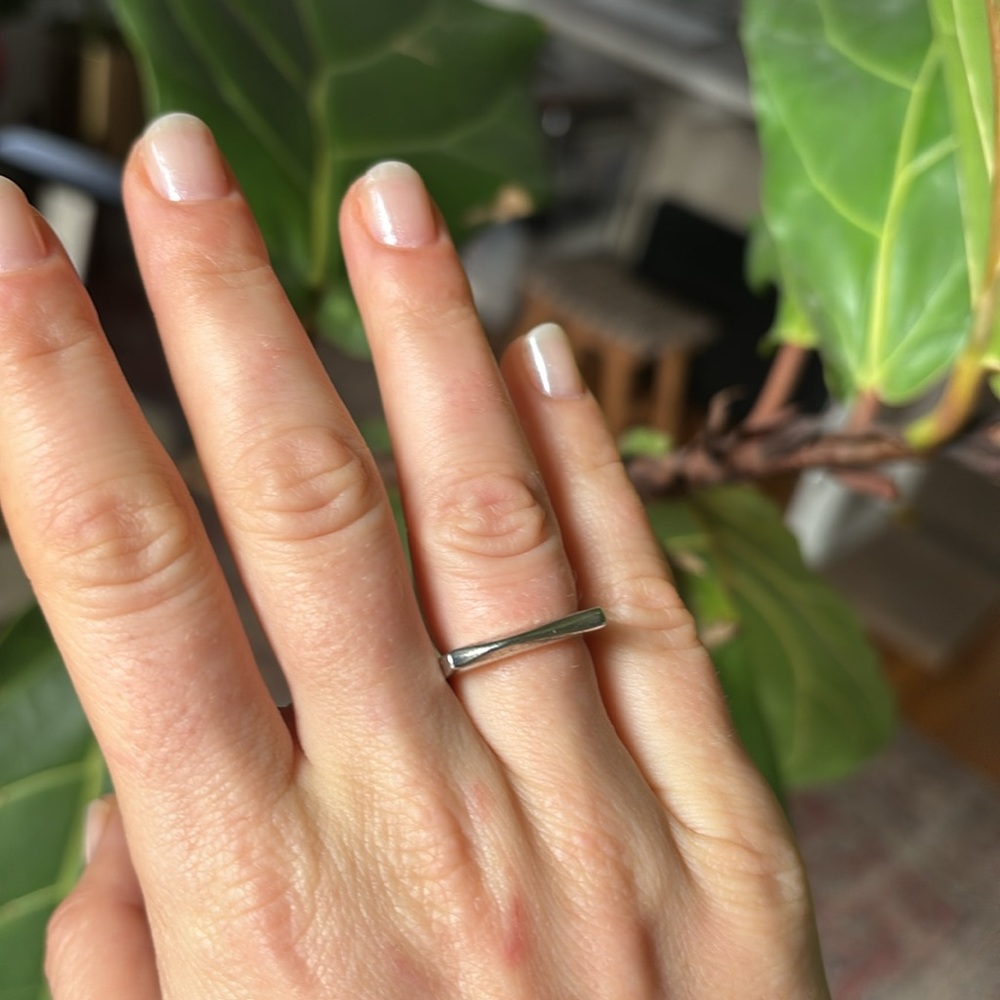Sterling Silver Organic Ring Minimalist Ring - Picture 3 of 6